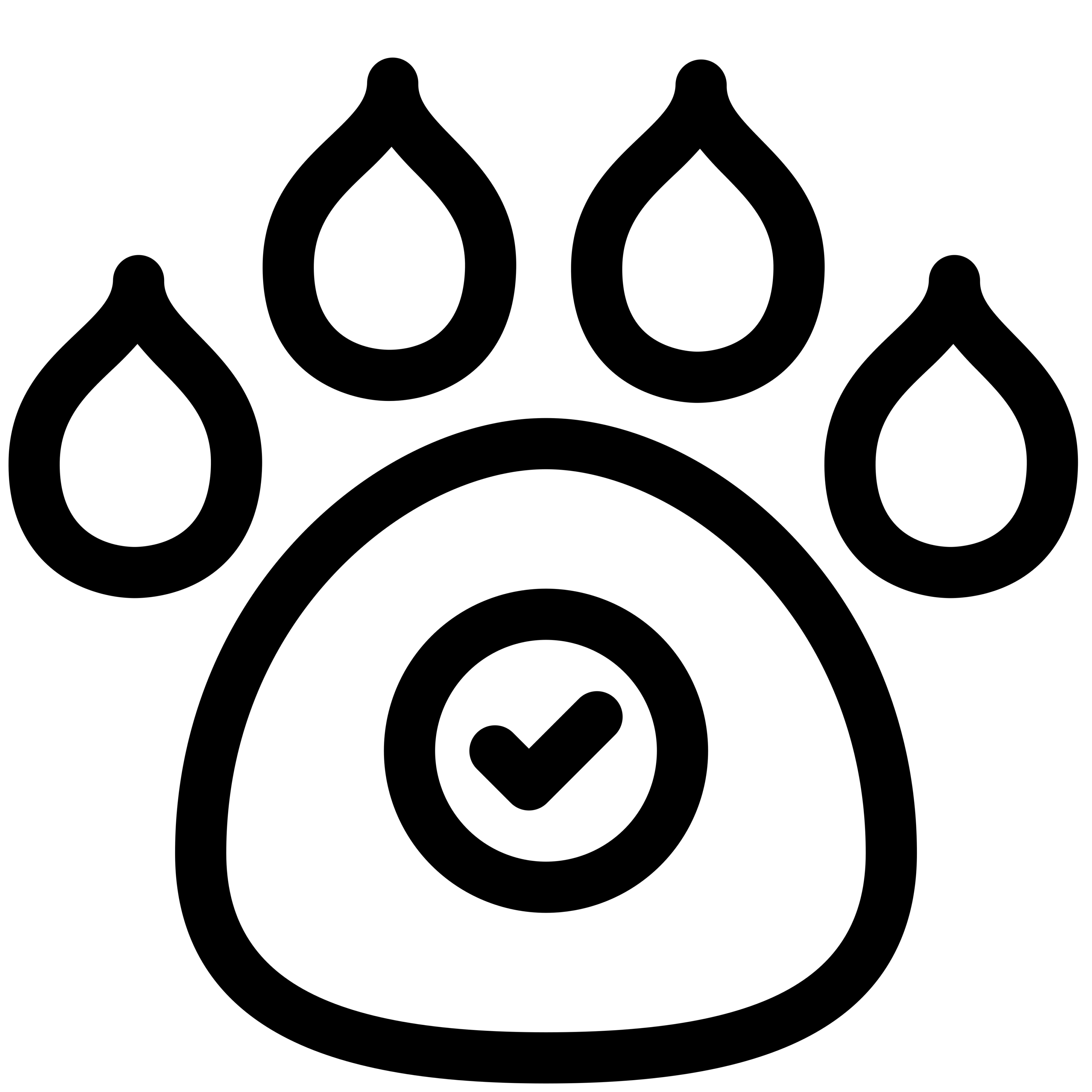 Dog Paw logo with check mark in the center