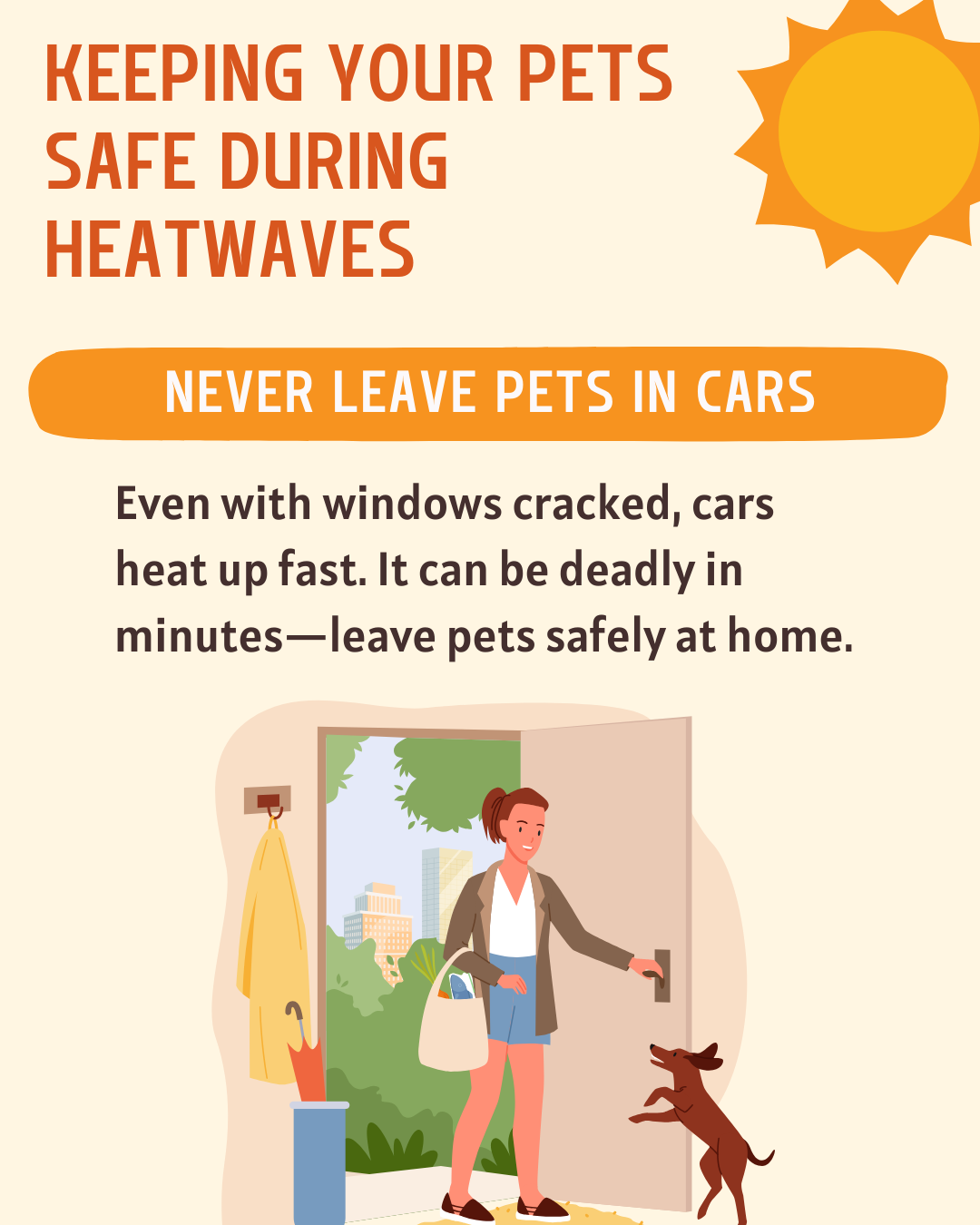 Keeping Your Pets Safe During Heatwaves-Slide 4 - Never Leave pets is cars